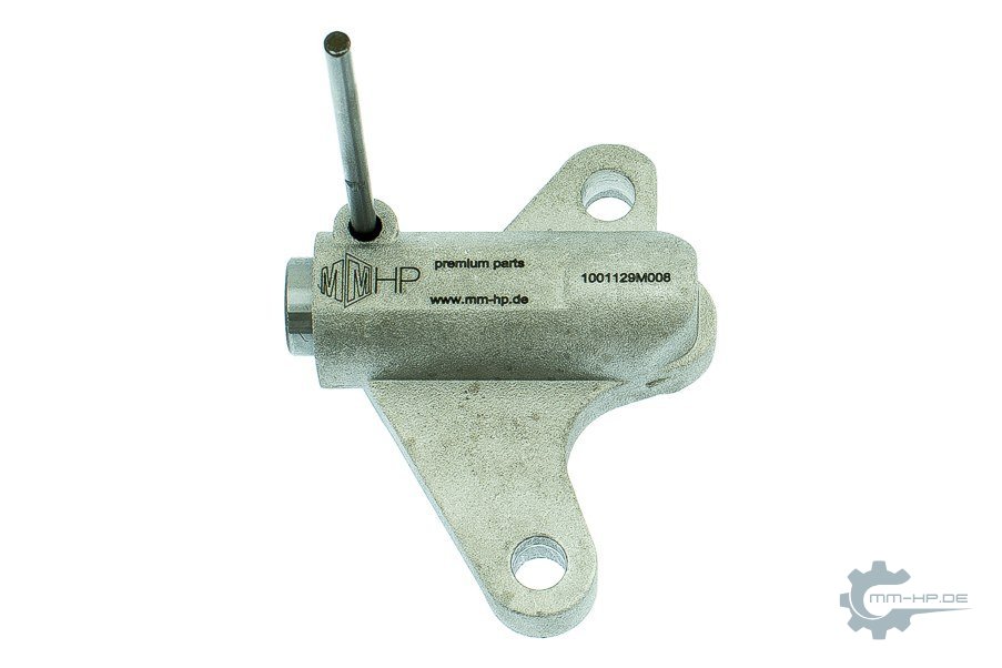 New hydraulic chain tensioner with a cast-on holder and mounting eyes